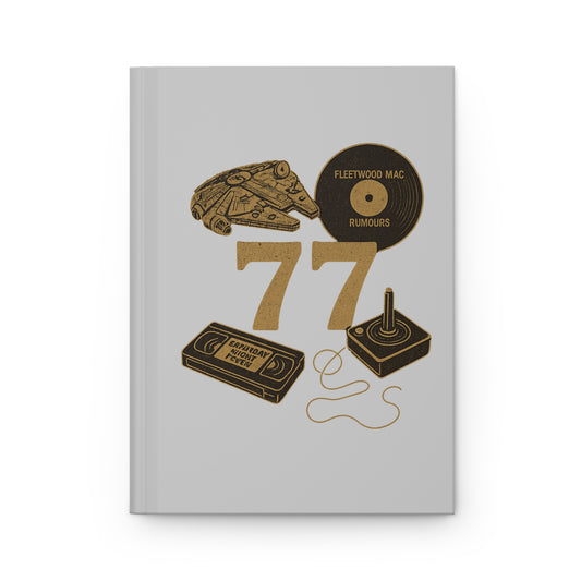 Vintage '77 Music Nostalgia Hardcover Journal
