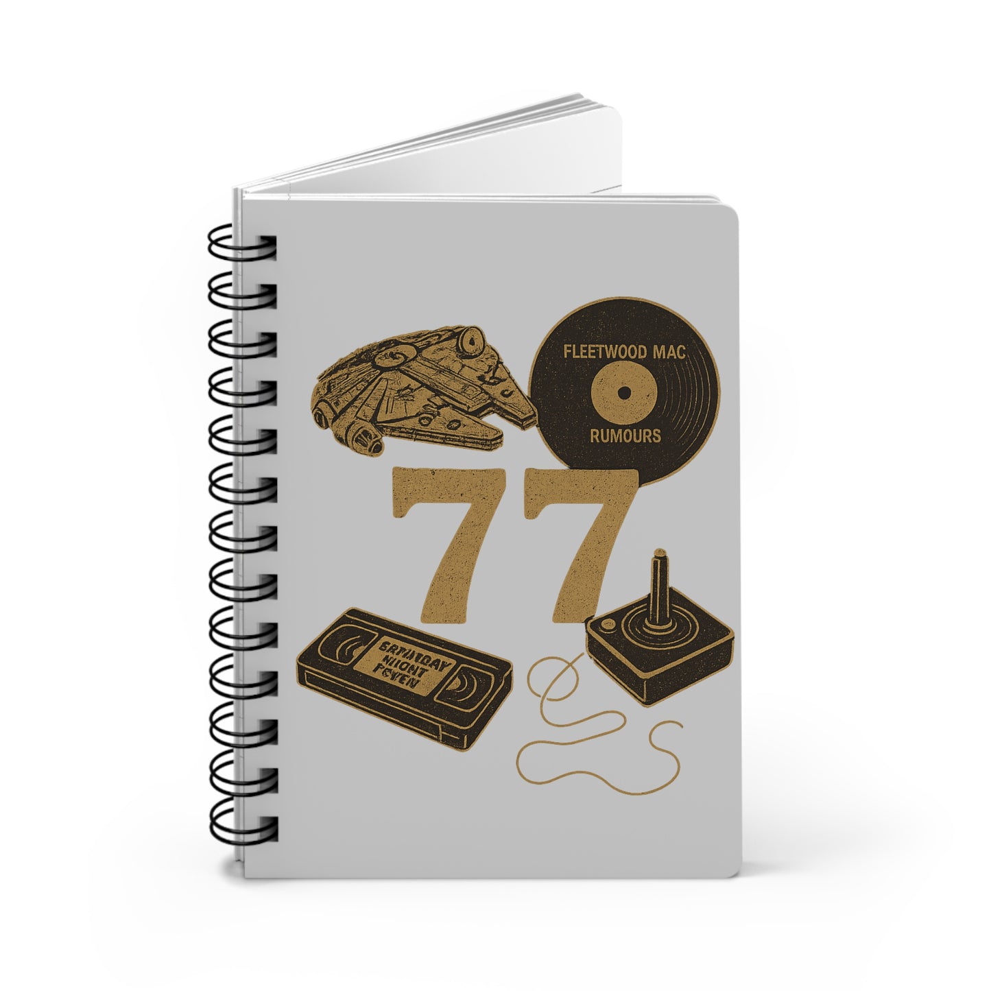 Retro 70s Music Notebook — '77 Spiral Journal