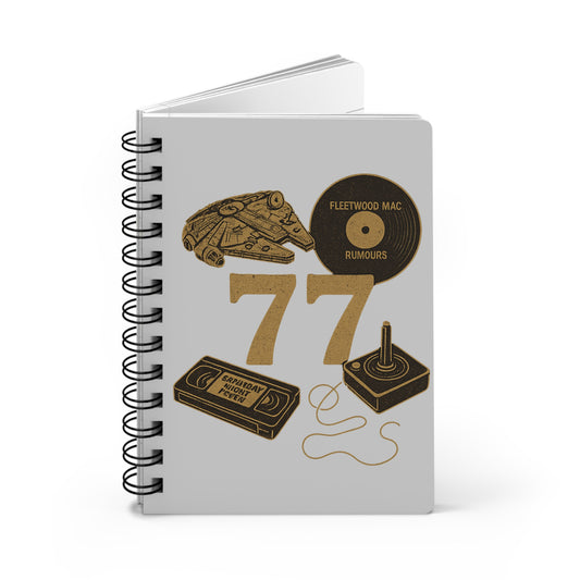 Retro 70s Music Notebook — '77 Spiral Journal