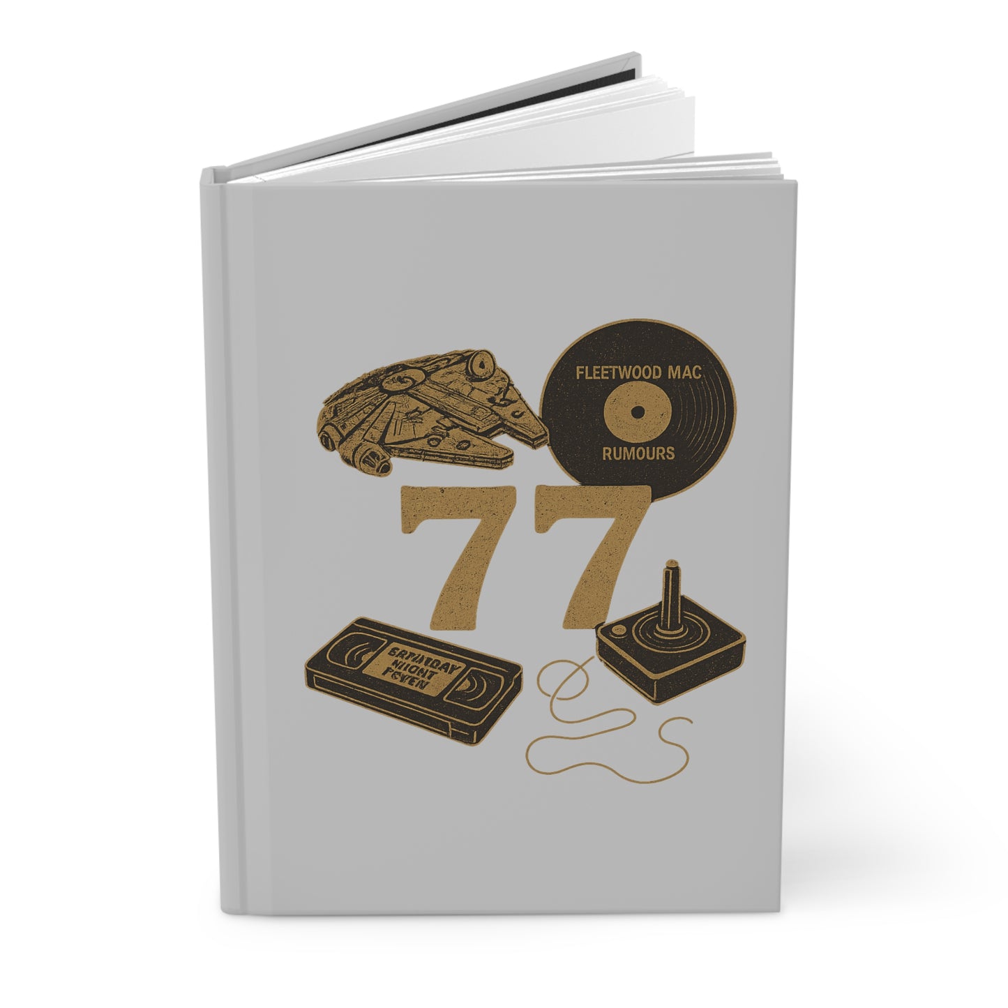 Vintage '77 Music Nostalgia Hardcover Journal