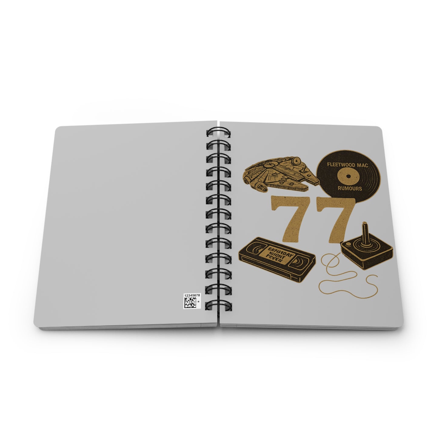 Retro 70s Music Notebook — '77 Spiral Journal