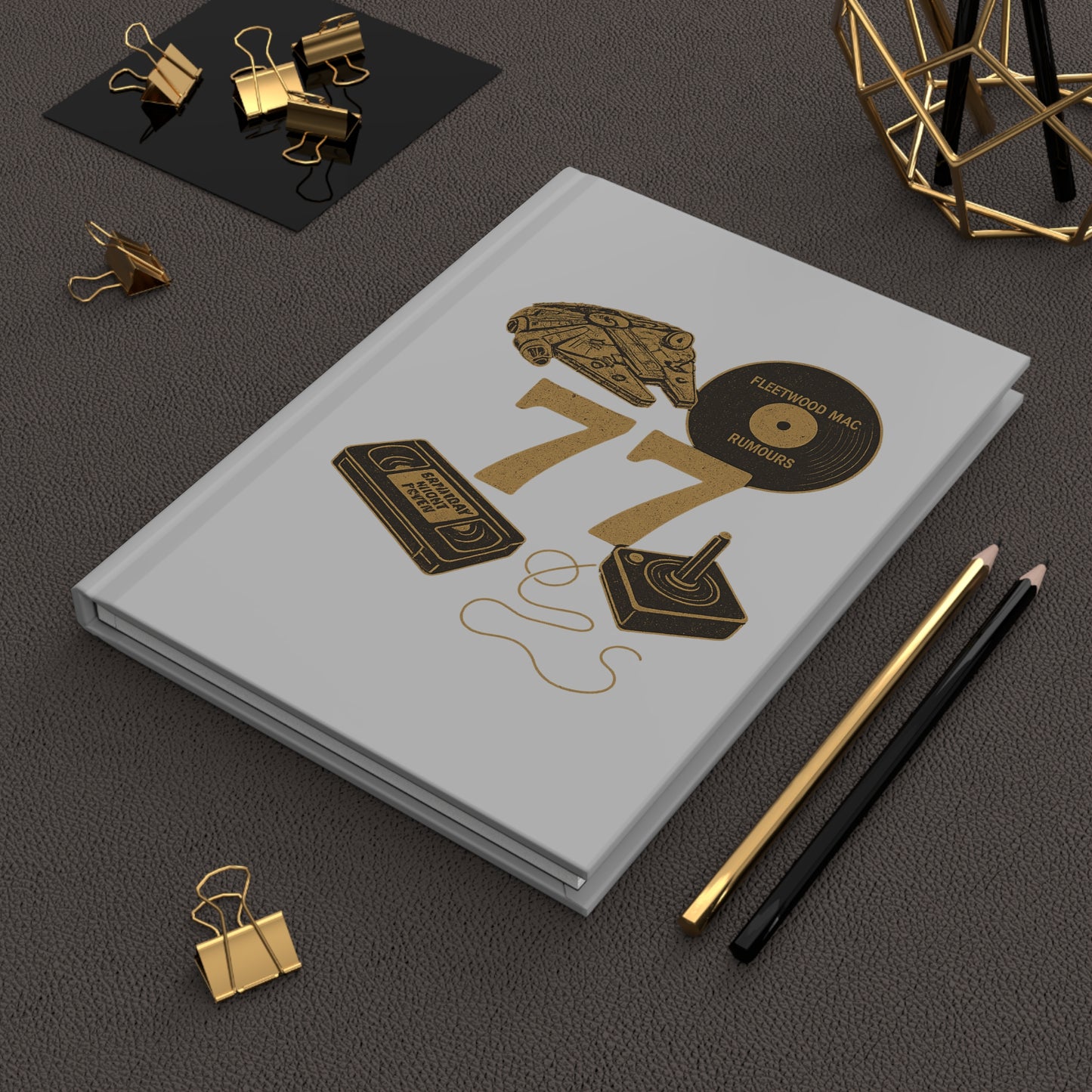 Vintage '77 Music Nostalgia Hardcover Journal